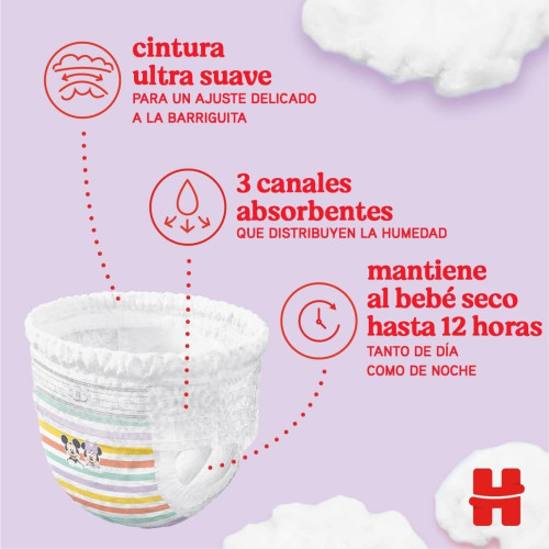 Giga pack pants Little Movers talla 6 (48x2) 96 uds. Huggies