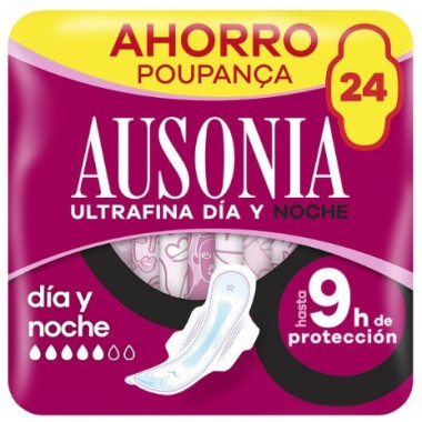 Compresas ultrafina día y noche ( 24 uds). Ausonia