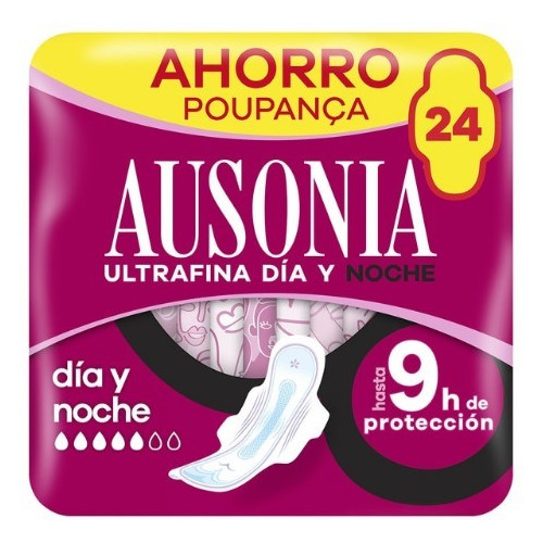 Compresas ultrafina día y noche ( 24 uds). Ausonia