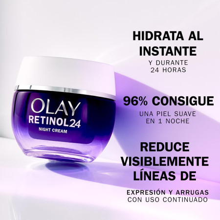 Crema de noche Retinol24 Max , renovadora, 50ml. Olay| Hidratación y Rejuvenecimiento