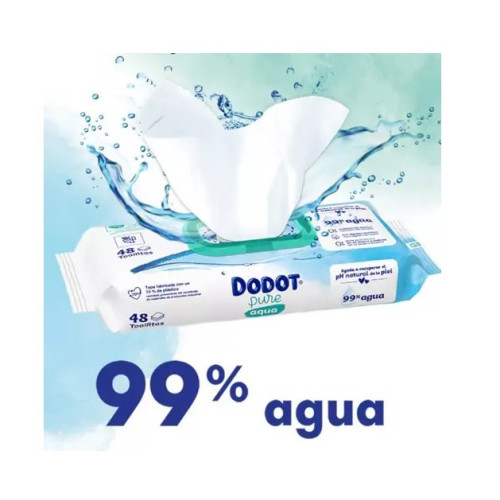 Toallitas Dodot Aqua Pure sin tapa dispensadora