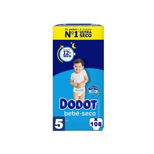 Pañales Dodot Talla 5 Bebé-Seco 【 OFERTA 】 108 Unidades