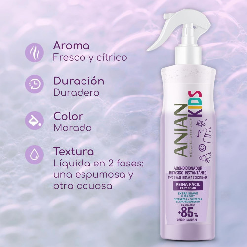 Acondicionador Bifásico Peina Fácil 400 ml. Anian Kids | Más Pañales