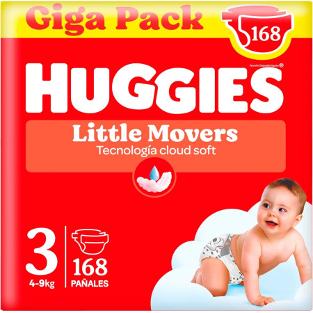 Pañales Huggies Little Movers Talla 3 (4-9 kg)