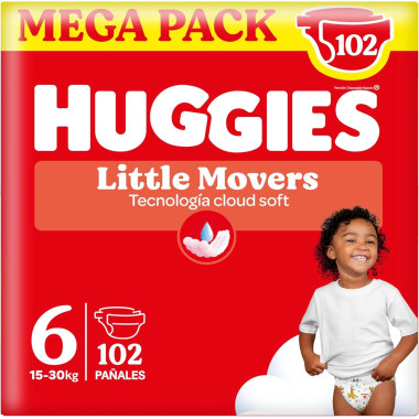 Pañales Huggies Little Movers Talla 6 (16+ kg)