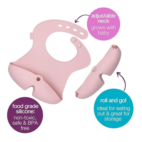 Babero Silicona B.Box Blush | Más Pañales
