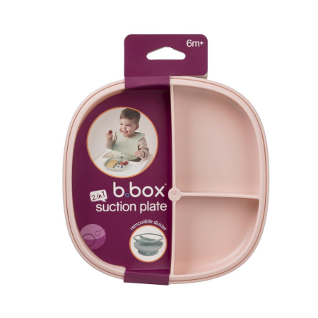 Plato 2 en 1 con ventosa y compartimentos extraíbles B.Box - Blush | Más Pañales