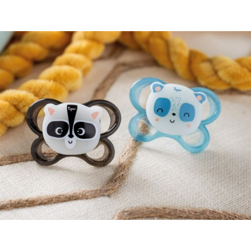 2 Chupetes Soft Touch Friends Noche Tigex| Más Pañales