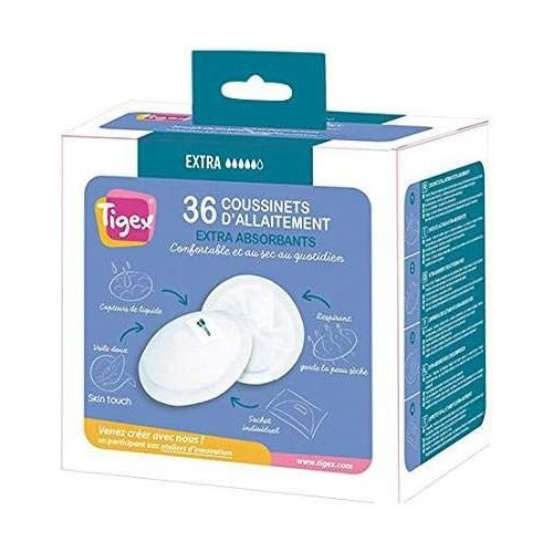 Discos Ultra Absorbentes Tigex (36 uds) |  Más Pañales