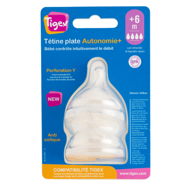 Comprar Tetinas Tigex Autonomy+ +6M Silicona | Más Pañales