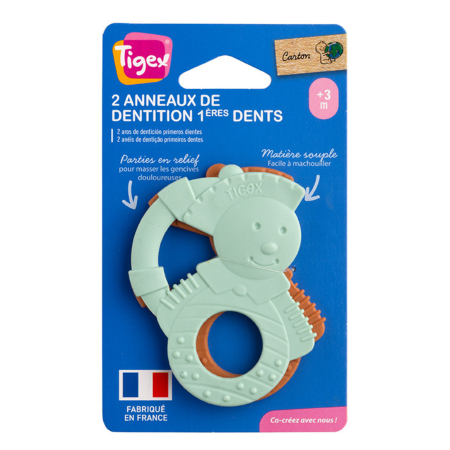 Anillo Dentición Baby Mousse 3m+ Tigex| Más Pañales