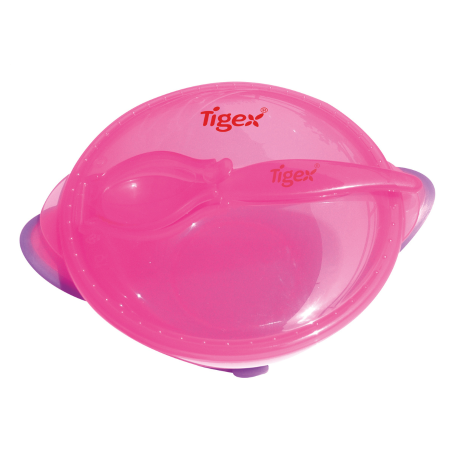 Bol Ventosa Tigex Colors 6m+ Azul y Rosa | Más pañales