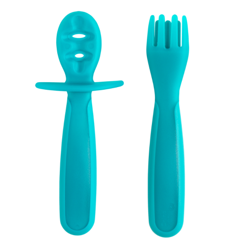 Set de Cubiertos de Aprendizaje Tigex 6m+ (Tenedor + Cuchara)| Más pañales