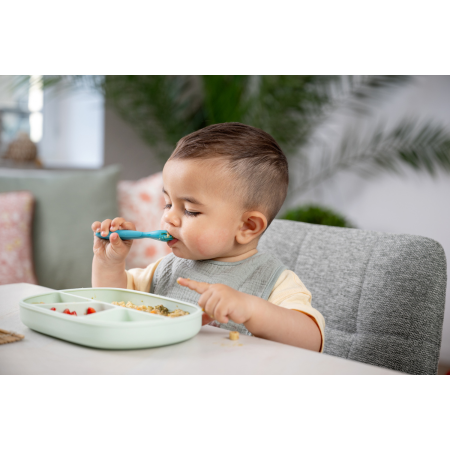 Set de Cubiertos de Aprendizaje Tigex 6m+ (Tenedor + Cuchara)| Más pañales