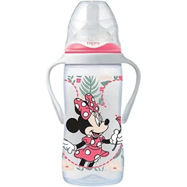 Biberón Minnie tetina anatómica silicona con asas 300ml. Tigex