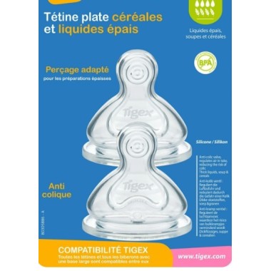 2 Tetinas Tigex Transition+ XL Silicona +12M Cuello Ancho | MasPañales