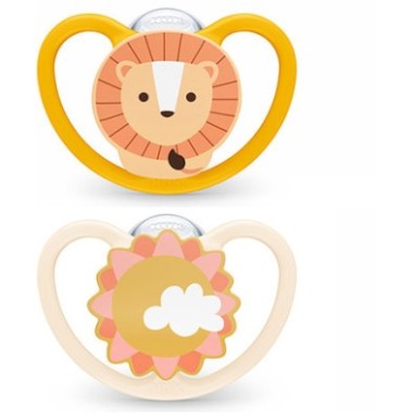 Chupetes SPACE Silicona T2 6-18m (2ud) NUK