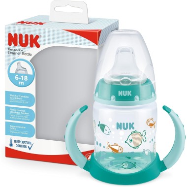 Biberón Entrena NUK First Choice+ 150ml  Control Térmico y Tetina Silicona | Más Pañales