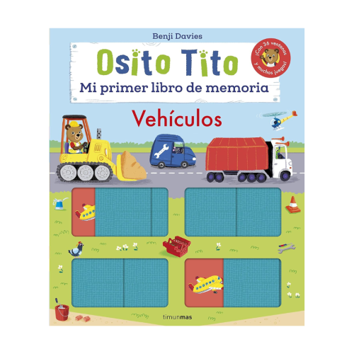 Osito Tito. Mi primer libro de memoria. Vehículos | Más Pañales