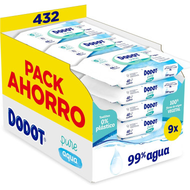 Toallitas Dodot Aqua Pure sin tapa dispensadora