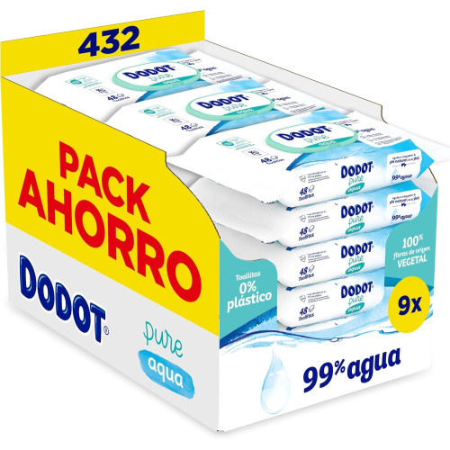 Toallitas Dodot Aqua Pure sin tapa dispensadora