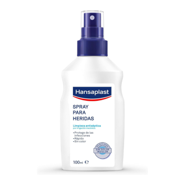 Hansaplast Spray 100ml – Limpieza rápida y sin dolor | Más Pañales