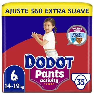 Pañales Pants Activity talla 6 ( 37uds). Dodot