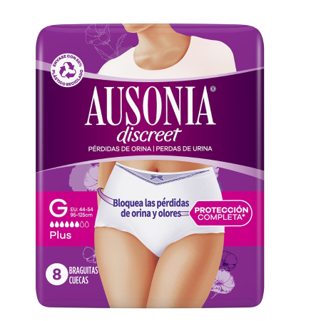 Ausonia Discreet Pants Plus G 8 uds. | Más Pañales
