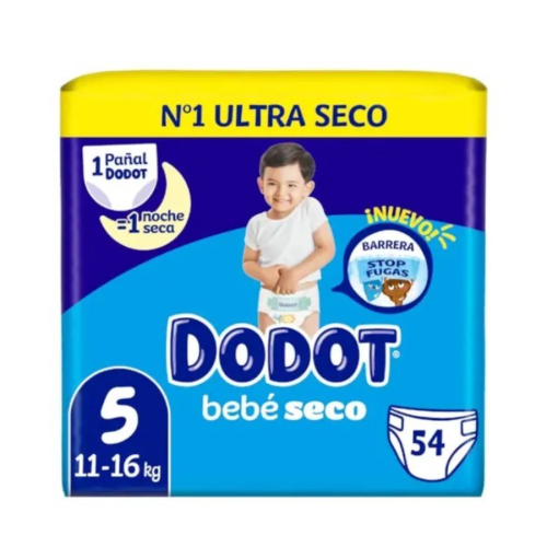Pañales Dodot Bebé-Seco Talla 5 – Pack 54 uds