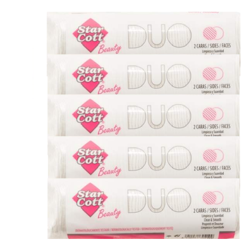 Discos desmaquillantes de algodón doble cara (5x70ud) Star Cott