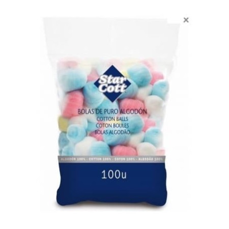 Bolas de algodón colores (2x100)uds. Star Cott
