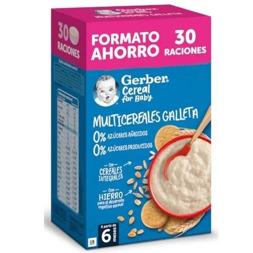 Gerber Papilla Multicereales Galleta 0% 0%, 510g. Nestlé