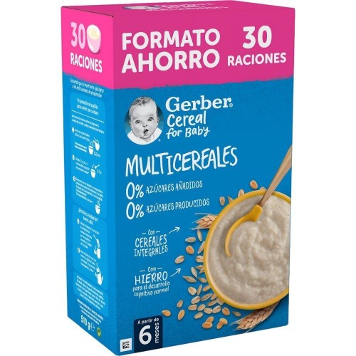 Gerber Papilla Multicereales 0% 0% azucares 510 g. Nestlé