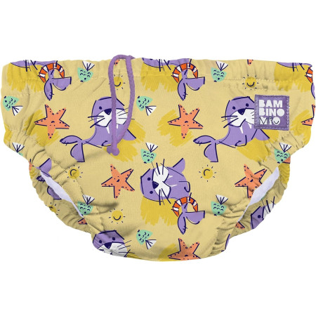 Pañal Bañador "Mar Profundo amarillo".  Bambino Mio