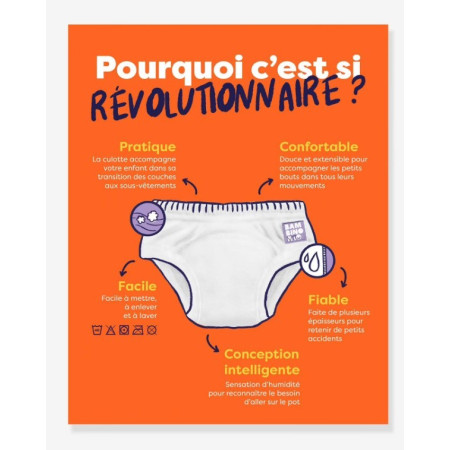 Revolucionario Pañal de entrenamiento reutilizable (2-3 años). Bambino Mio