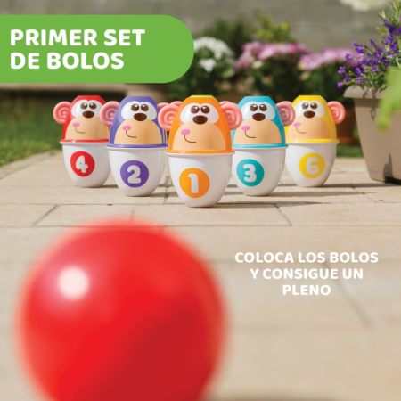Bolos apilables Monkey Strike Chicco | Más Pañales