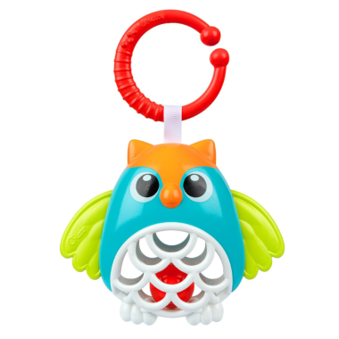 Sonajero Búho Chicco | Juguete Sensorial Ecológico para Bebés | Más Pañales