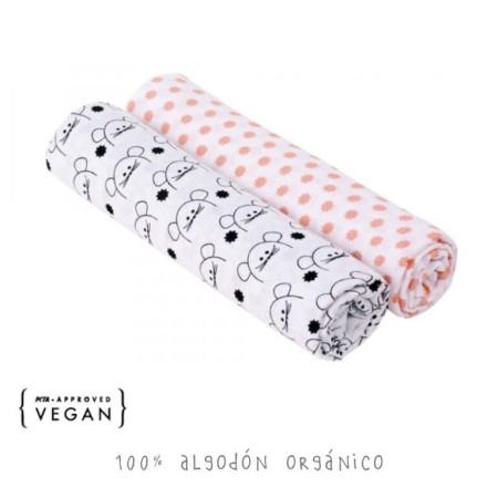 Pack 2 Muselinas XL Lässig 120x120cm | Suaves y Transpirables