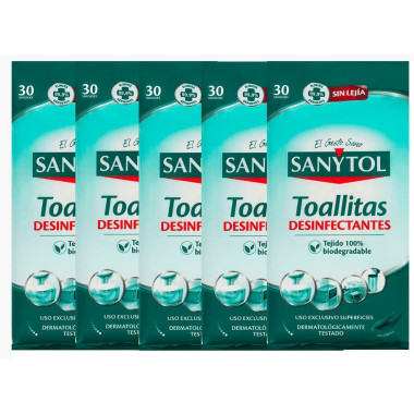 Toallitas desinfectantes 5x30 uds. Sanytol