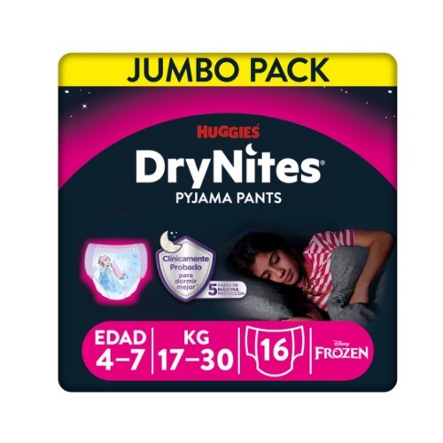 Pañales DryNites Huggies 4-7 años | Protección Nocturna | Más Pañales
