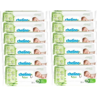 Chelino Toallitas Nature , Pack Ahorro 12x72