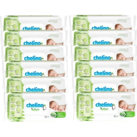Chelino Toallitas Nature , Pack Ahorro 12x72
