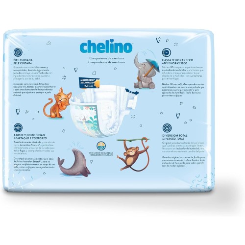 Pañal Chelino Talla 3 (4-10 kg).Tumbado 36 Ud.
