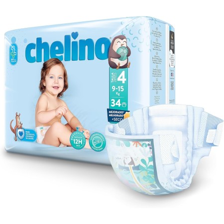 Pañal Chelino Talla 4 (9-15 Kg). Gateo , Pack Ahorro 204 Und