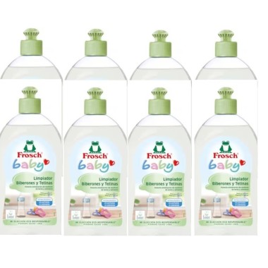 Detergente para biberones y tetinas. Frosch Baby. Pack Ahorro de 8 und de 500 ml