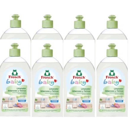 Detergente para biberones y tetinas. Frosch Baby. Pack Ahorro de 8 und de 500 ml
