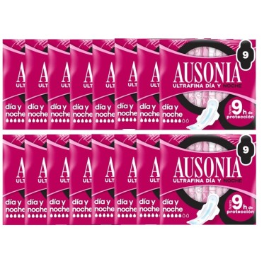 Compresas Ausonia ultrafina día y noche. Pack Ahorro