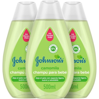Champú Camomila 500 ml, Johnson´s Baby. Pack Ahorro 3 x 500 ml