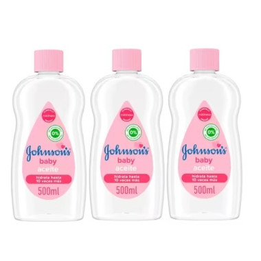 Aceite corporal Johnson’s Baby. Pack Ahorro 3 x 500 ml