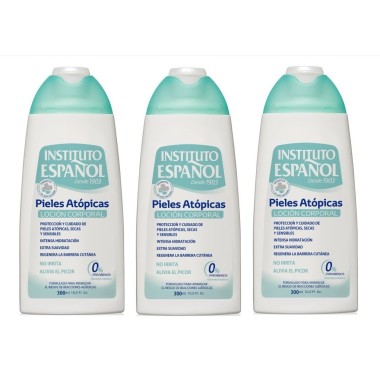 Loción corporal piel atópica Instituto Español. Pack Ahorro 3 x 300 ml